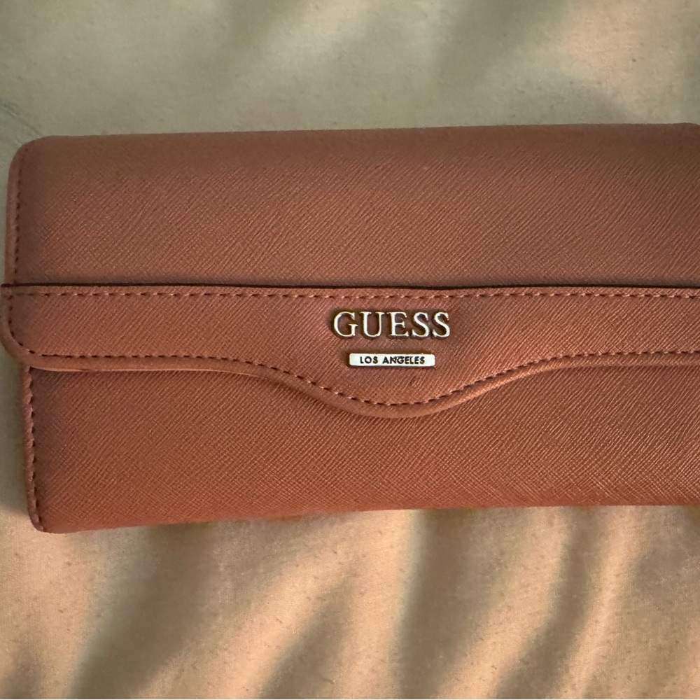 Pink Faux Leather Guess Wallet